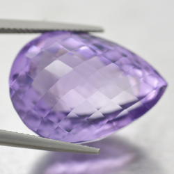 32.07ct Amethyst Birne Schnitt mit Schachbrett