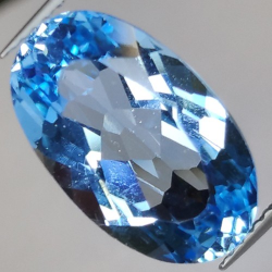 9.67ct Topacio Azul Talla Ovalada