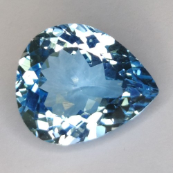 15.12ct Topaze Bleu Taille Poire