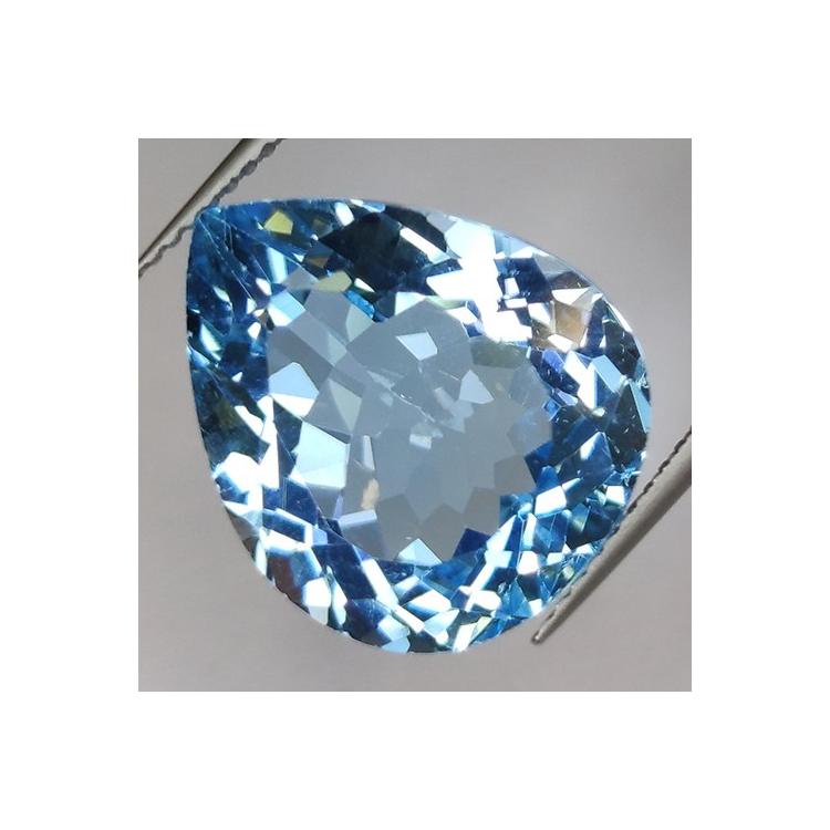 15.12ct Topazio Blu in Facetatto Goccia