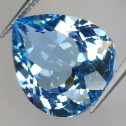 15.12ct Topacio Azul Talla Pera