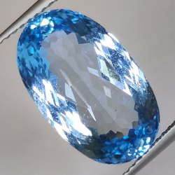 11.60ct Topacio Azul Talla Ovalada