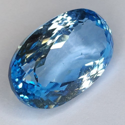 11.60ct Topacio Azul Talla Ovalada