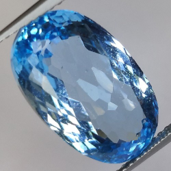 11.60ct Topacio Azul Talla Ovalada