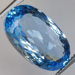 11.60ct Topacio Azul Talla Ovalada