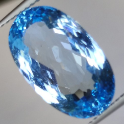 11.60ct Blue Topaz Oval Cut