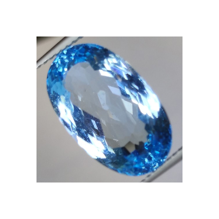 11.60ct Topacio Azul Talla Ovalada