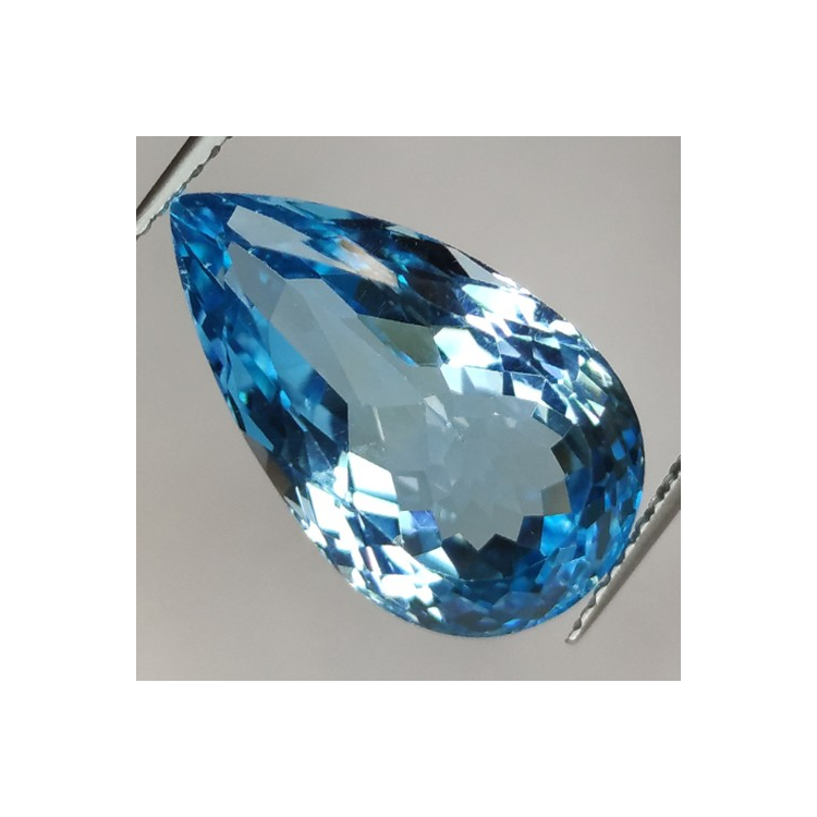 13.30ct Topaze Bleu Taille Poire