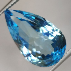 13.30ct Topaze Bleu Taille Poire