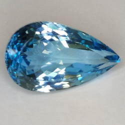 13.30ct Topaze Bleu Taille Poire