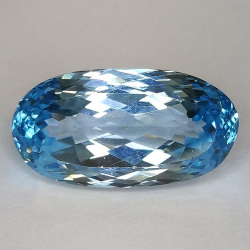 14.50ct Topacio Azul Talla Ovalada