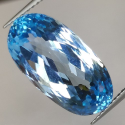 14.50ct Topacio Azul Talla Ovalada