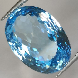 15.78ct Blue Topaz Oval Cut