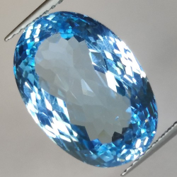 15.78ct Blue Topaz Oval Cut