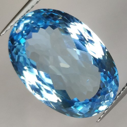 15.78ct Blue Topaz Oval Cut