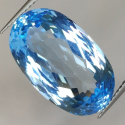 11.51ct Blue Topaz Oval Cut