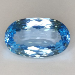 11.51ct Topaze Bleu Taille Ovale