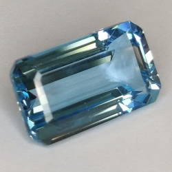 14.16ct Blau Topas Smaragd Schnitt