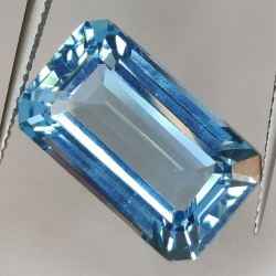 14.16ct Blue Topaz Emerald Cut