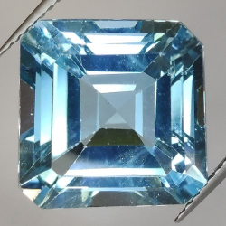 16.12ct Blue Topaz Asscher Cut