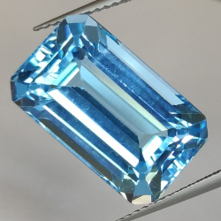 17.31ct Blue Topaz Emerald Cut