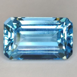 17.31ct Blue Topaz Emerald Cut