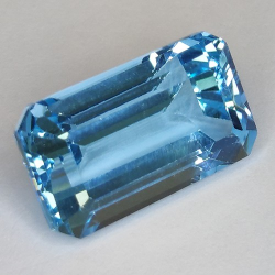 17.31ct Blue Topaz Emerald Cut