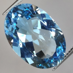 16.14ct Blue Topaz Oval Cut