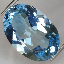 16.14ct Blau Topas Oval Schnitt