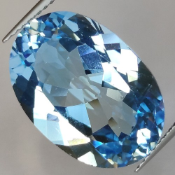 16.14ct Blau Topas Oval Schnitt