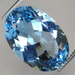 16.14ct Blue Topaz Oval Cut