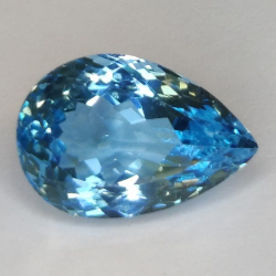 11.90ct Topaze Bleu Taille Poire