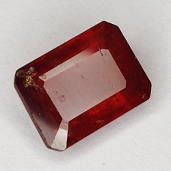 2.40ct Ruby emerald cut 8x6mm