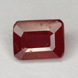 2.05ct Ruby emerald cut 7x5mm