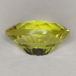 4.62ct Cuarzo Limón Talla Ovalada Cóncavo Damero