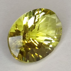 4.62ct Quartz Citron Ovale Concave Damier