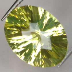 8.07ct Quartz Citron Ovale Concave Damier