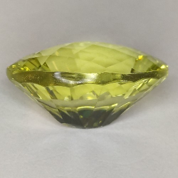 8.07ct Zitronenquarz Oval konkav Schachbrett