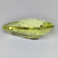 6.07ct Quartz Citron Taille Poire Concave Damier