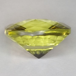 11.11ct Cuarzo Limón Talla Cojín Damero Cóncava