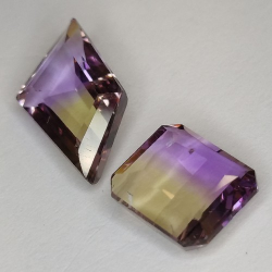 6.95ct  Ametrine Emerald and Fancy Cut