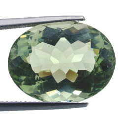 Ametista verde prasiolite taglio ovale da 19,62 ct, 20,4 x 15,7 mm