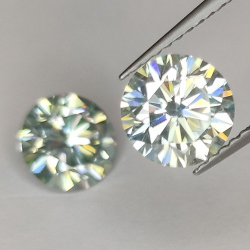 Taglio rotondo in moissanite da 2,67 ct, 7 mm circa