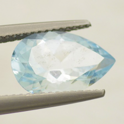 2.67ct Aquamarine Pear Cut