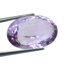 33,72 ct französischer rosa Amethyst im Ovalschliff, 23,96 x 17,13 mm