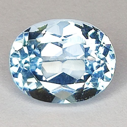 Gemas de TOPACIO AZUL en TALLA OVAL de 3.96ct. 8.1 X 10.0 mm.