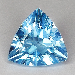 Gemas de TOPACIO AZUL en TALLA TRILLION de 3.54ct. 10.3 X 10.4 mm.