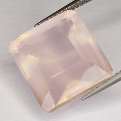 Gema de CUARZO ROSA en TALLA OCTOGONO de 12.53ct. 14x13mm.