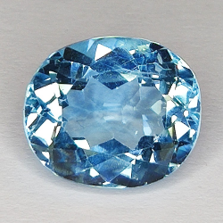 Gemas de TOPACIO AZUL en TALLA FANTASIA de 3.12ct. 7X11mm.