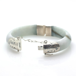 Armband aus Jade und 925 Sterling Silber